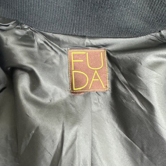 NWOT FUDA Plaid Wool Cape Poncho Shawl Coat Red Black Buffalo Size Large Y2K - Picture 6 of 12